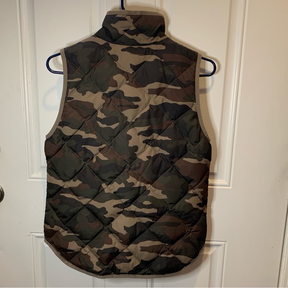 J. Crew Camo Down Quilted Puffer Vest Jacket Sweater Military Camouflage $128.00 - Picture 12 of 12
